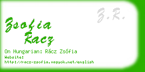 zsofia racz business card