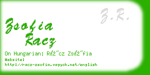 zsofia racz business card